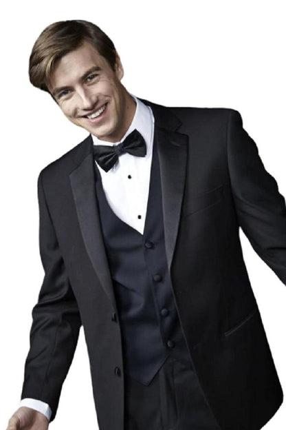 "Barcelona" Black Tuxedo Jacket Notch (Separates)